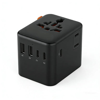 7-in-1 Universal Travel Adapter (3 USB-C + 2 USB-A) for 150+ Countries
