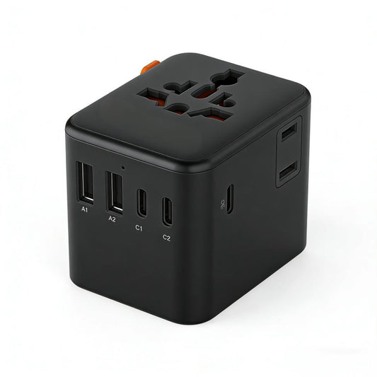7-in-1 Universal Travel Adapter (3 USB-C + 2 USB-A) for 150+ Countries