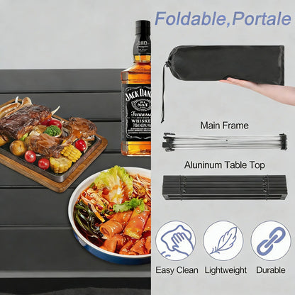 Ultralight Portable Camp Table, Aluminum with Carry Bag