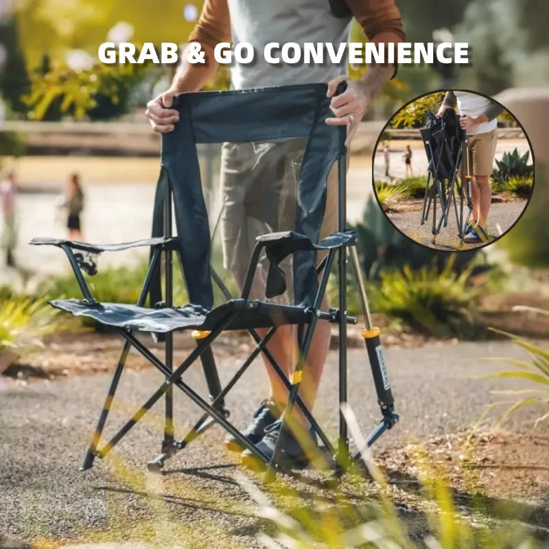 Extra-Wide Rocking Chair, 350lbs Capacity, Comfortable Backrest (Free Table Included)