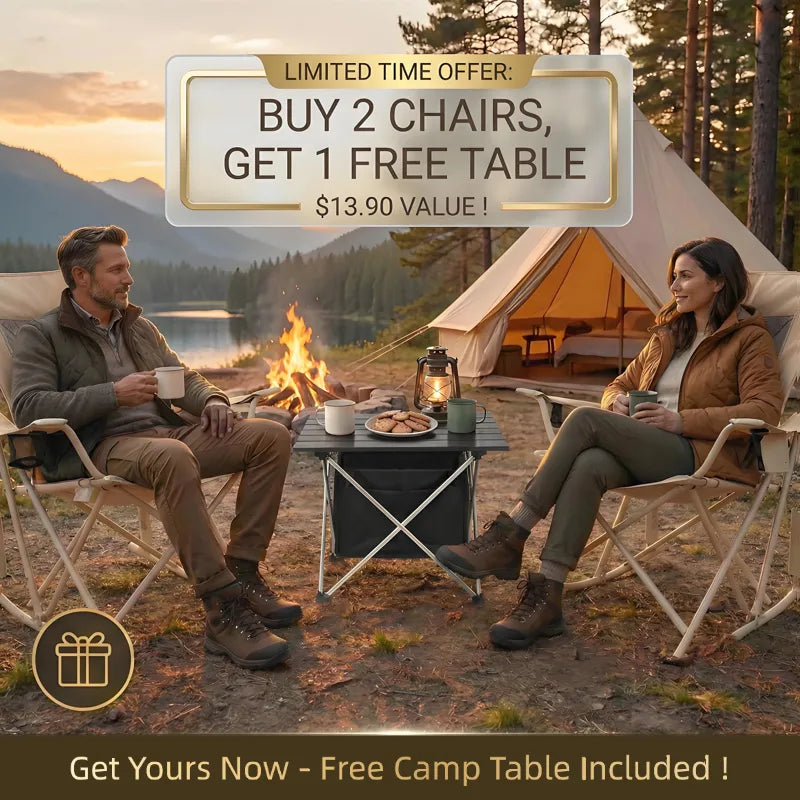 Extra-Wide Rocking Chair, 350lbs Capacity, Comfortable Backrest (Free Table Included)