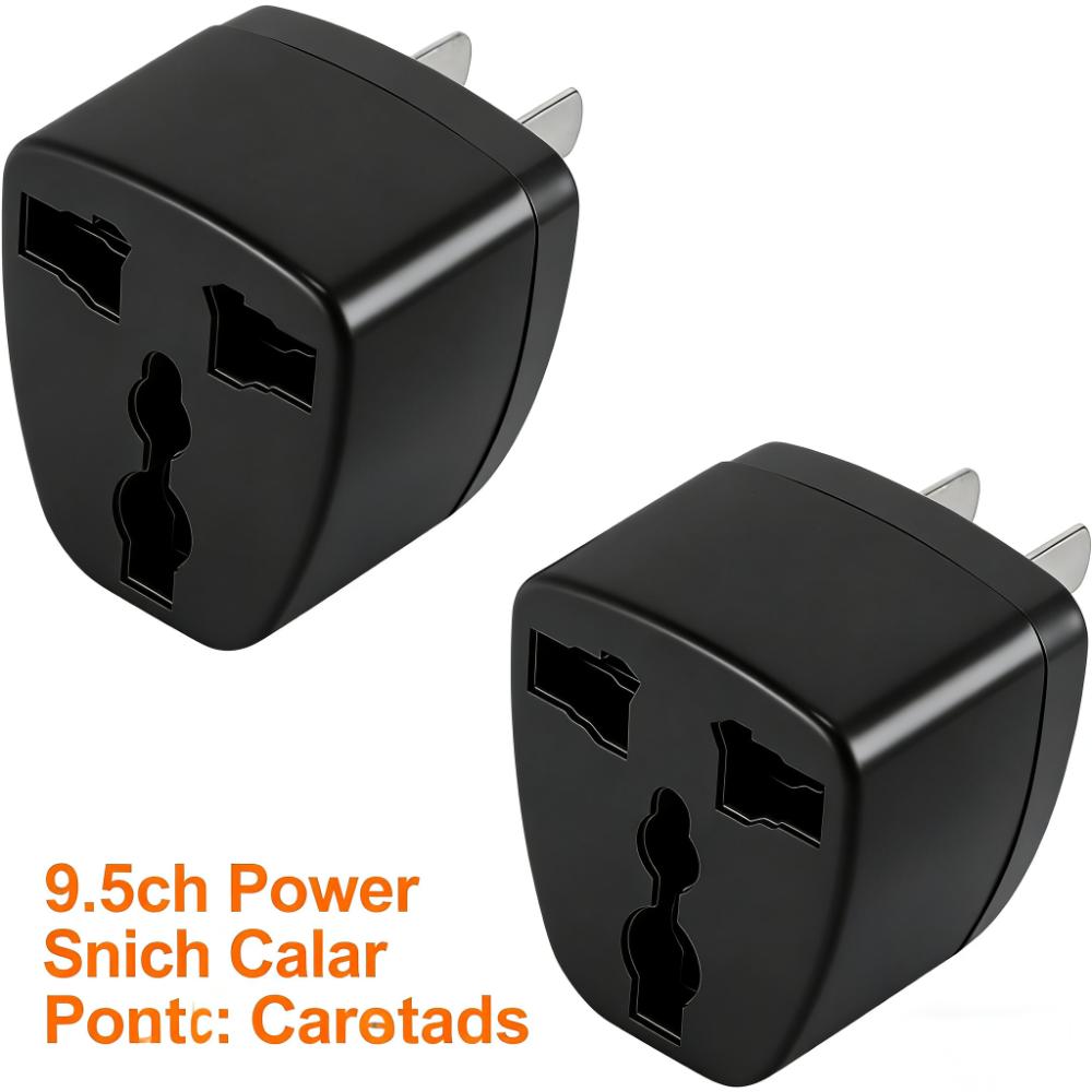 2-Pack Universal Travel Plug Adapter (UK/EU/AU to US Flat Prong)