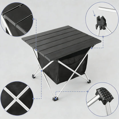 Ultralight Portable Camp Table, Aluminum with Carry Bag
