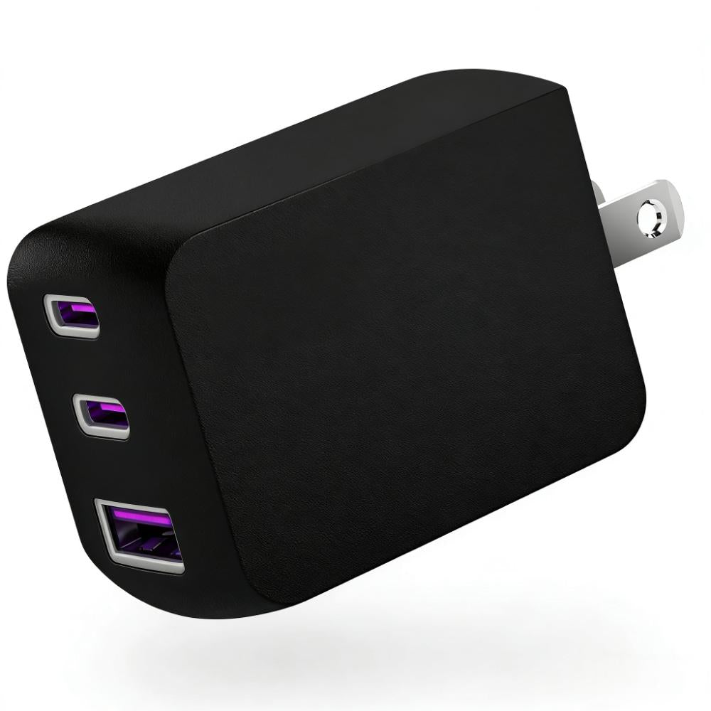 67W Ultra-Compact 3-Port Charger (2 USB-C + 1 USB-A) with Automatic Power Allocation