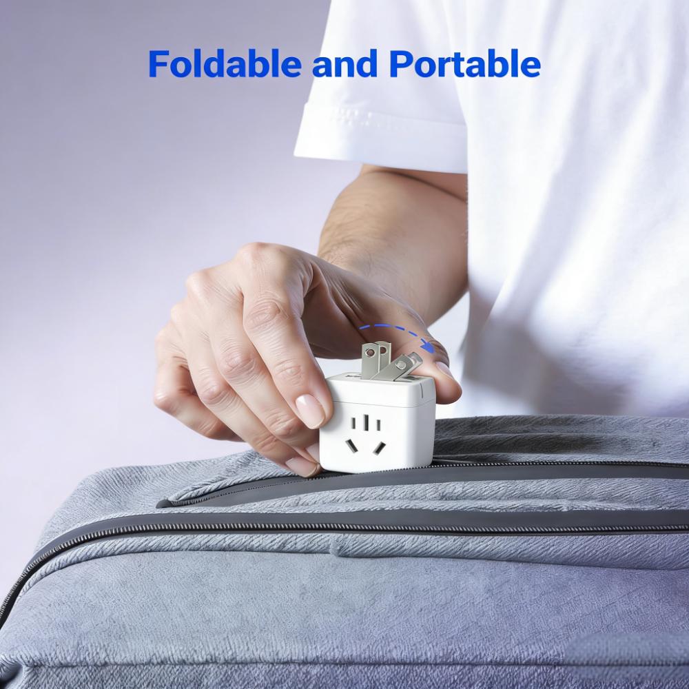 30W GaN 2-Port Charger (USB-C + USB-A) with Foldable Plug