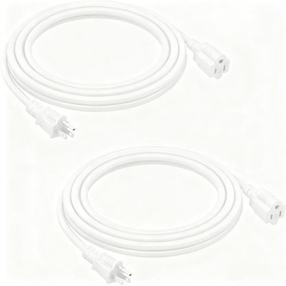 8FT Weatherproof 3-Prong Extension Cord (16AWG, 1625W Max)